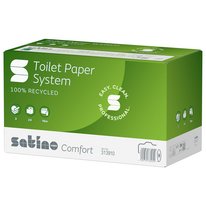 Papier toilette système Satino Comfort, grands rouleaux, 70 m 3 ép.