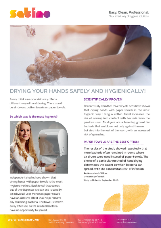 Drying your hands safely and hygienically