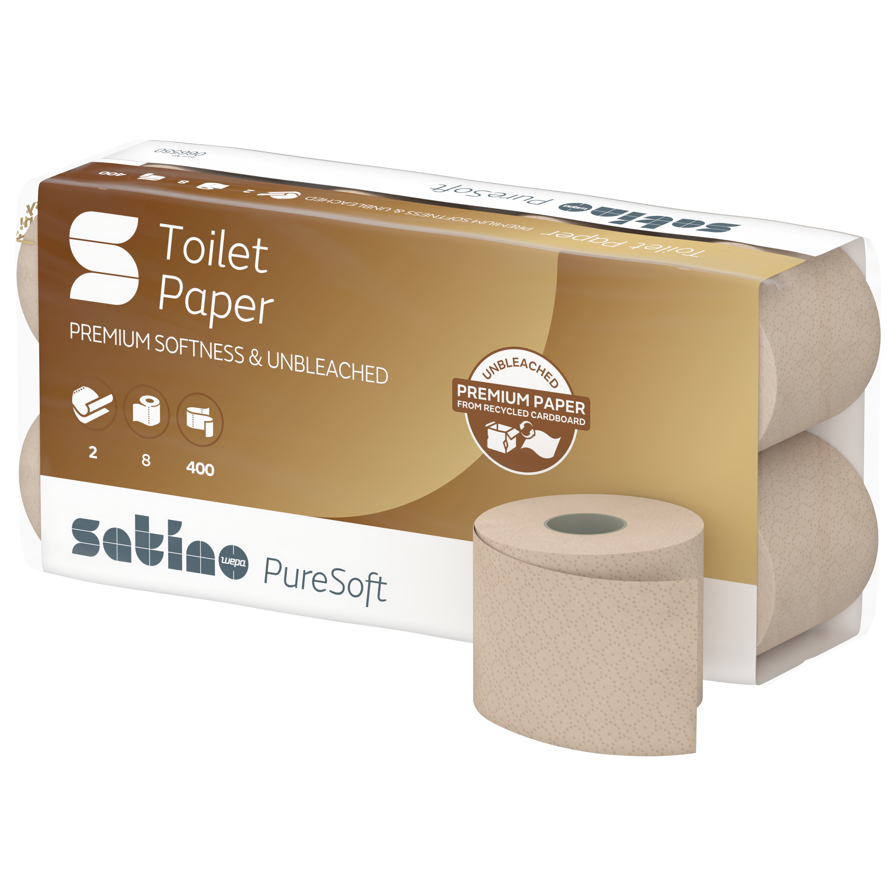 Papier toilette compact 500fts 100% ouate lot de 4 sur Cap Vital Ré